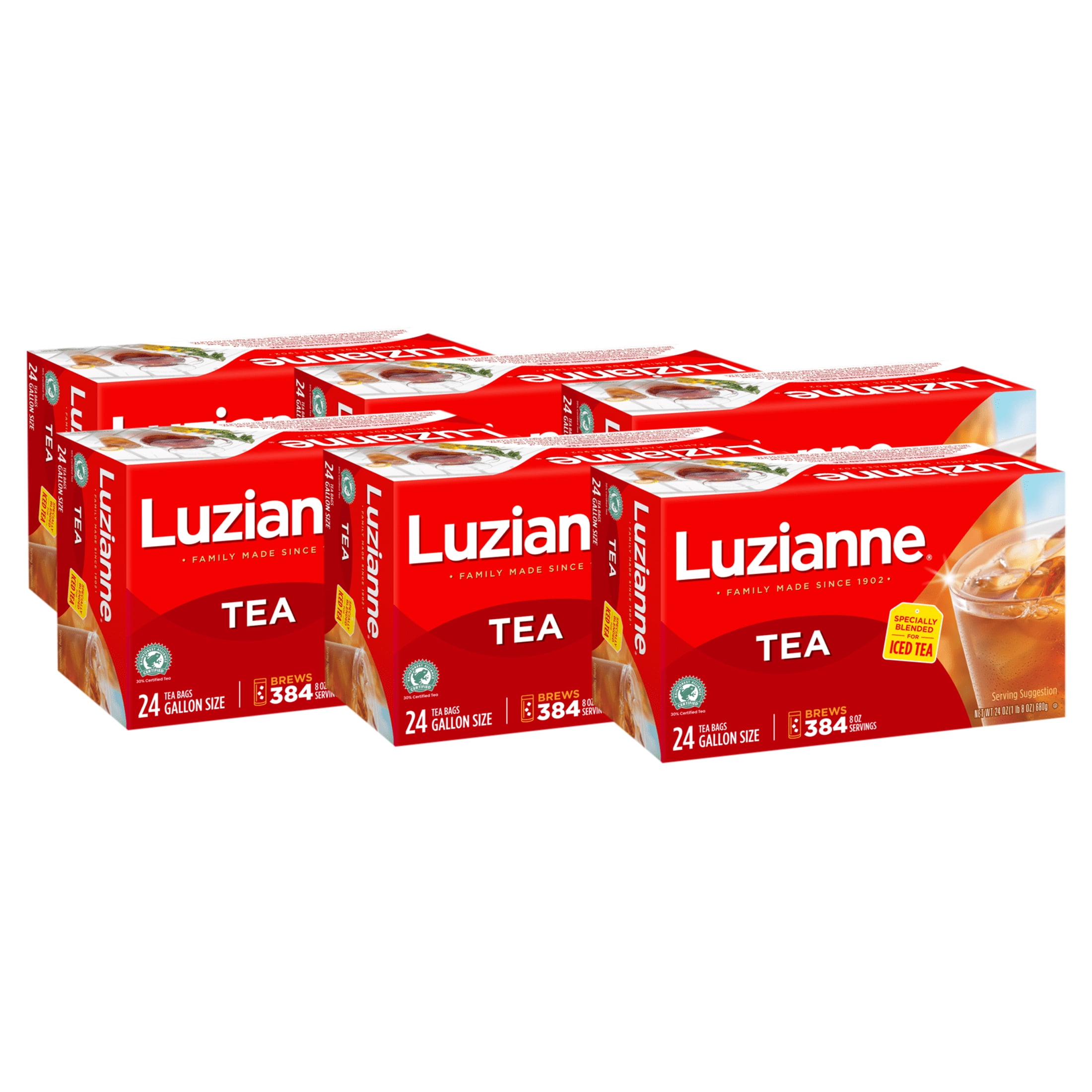 Luzianne, Black Iced Tea Gallon, Tea Bags, 24 Ct.