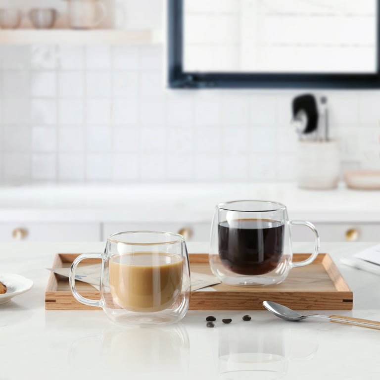 Double Walled Glass Latte Mug - Set of 2