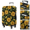 thumbnail image 5 of Black Green Leaf Sunflower Pattern Luggage Cover Fashion Suitcase Cover Baggage Covers Fit 25-28 Inch Luggage (Go Travel), 5 of 5