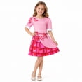 thumbnail image 2 of Pink Halloween Costumes Rise of Red Cosplay Dress, Puff Sleeve Dress Outfit, Dress-Up Apparel for Anime Themed Party Events, 2 of 6