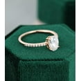 thumbnail image 3 of 2.5 Carat Oval Cut Moissanite Engagement Ring - Bridal Set - Halo Ring - Handmade Ring - 925 Sterling Silver Rose Gold Plated Ring, 3 of 3