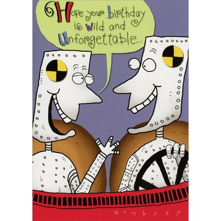 Oatmeal Studios Crash Test Dummies Funny / Humorous Birthday Card