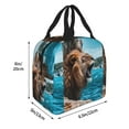 thumbnail image 2 of Pofeuu Ice Blue Coastal Lion Print Lunch Bag Lunch Box Large Capacity Insulated Lunch Bag for Adult, Leakproof Reusable Lunch Tote Bags for Work, 2 of 5