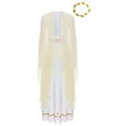 thumbnail image 4 of Xnihocha Costume Classique de Luxe pour Femmes Toga Robe Romaine Ancienne avec Ensemble de Coiffure Champagne L, 4 of 7