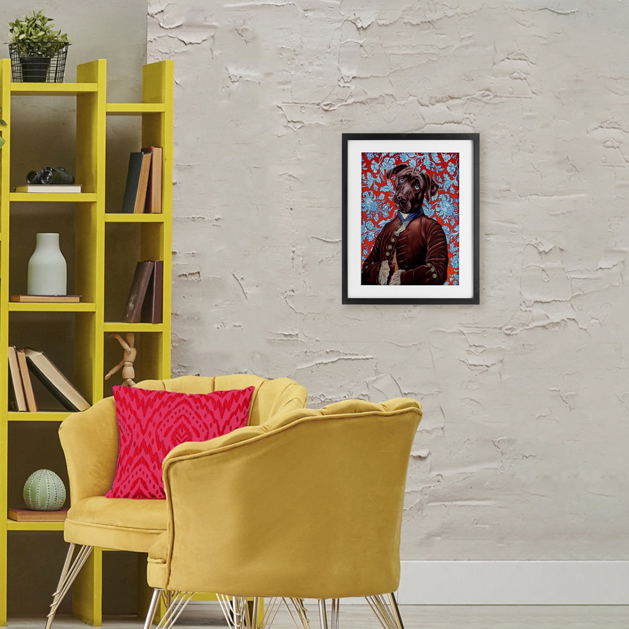 Stupell Industries Charming Labrador Composition Black Framed Print Under Glass, design by Jane R. Talton