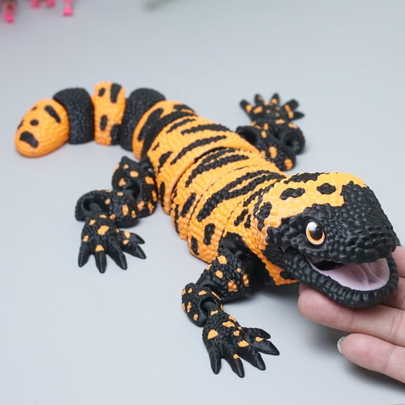 3D Printed lizard,Flexible Joint Animal lacertid Figurines,Realistic Eyes, Home Office Decor,Fidget Toy for Adults Teens Boy Festival Gifts