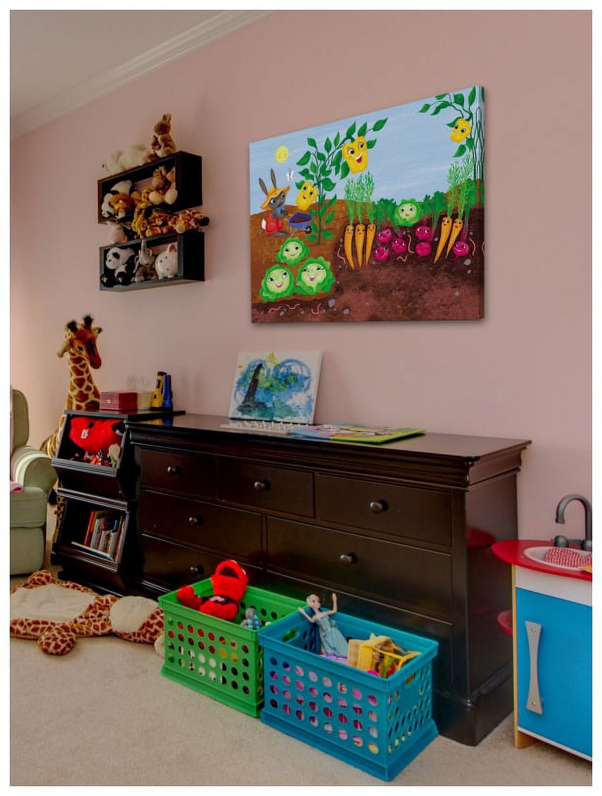 Marmont Hill "Happy Garden" by Curtis Painting Print on Canvas