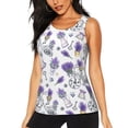 thumbnail image 1 of Fotbe Lavender Bicycle Blusas Sin Mangas para Mujer – Estilo Casual, Corte Suelto, Slim-Fit, Cuello Redondo Deportivo, Tops de Verano para Gimnasio y Yoga-X-Large, 1 of 7