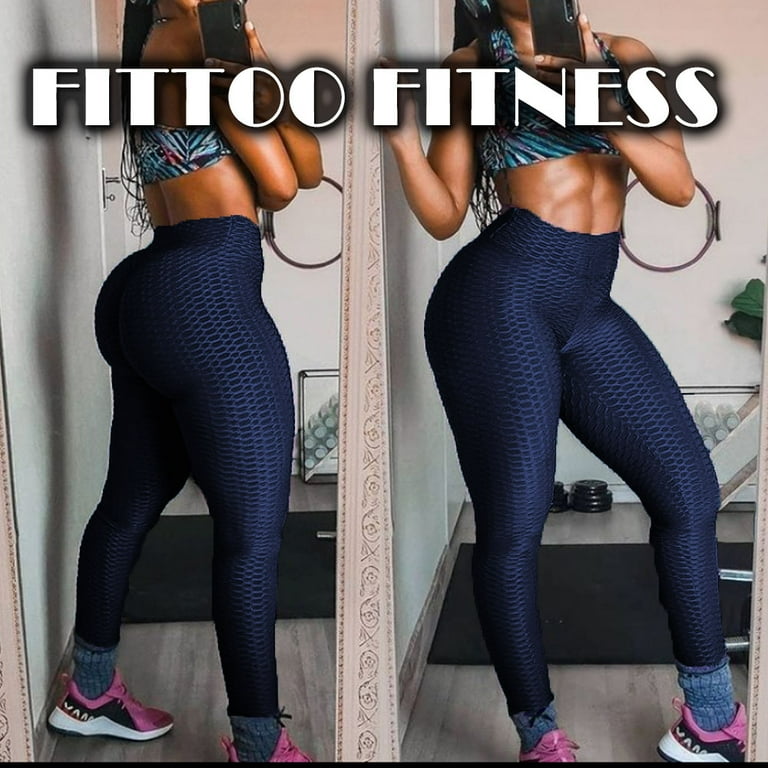 FITTOO Women Booty Yoga Pants High Waisted Ruched Butt Lift