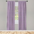 thumbnail image 2 of Ambesonne Mosaic 4-Panel Curtains, Eastern Flora Illustration, 56"x95", Dark Ceil Blue Violet, 2 of 4