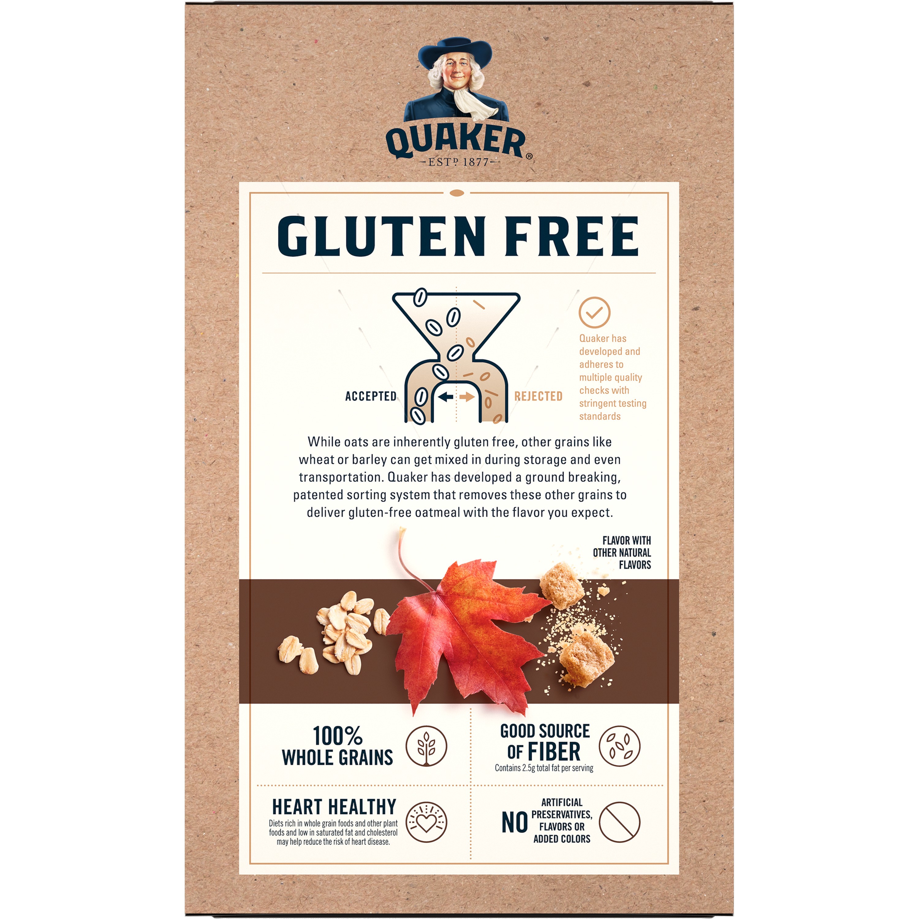 Quaker, Instant Oatmeal, Gluten Free, Maple & Brown Sugar, 1.51 oz, 8 Packets - image 5 of 13
