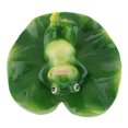 thumbnail image 1 of Ranas de resina flotando sobre hojas de loto para decorar estanques, fuentes y jardines., 1 of 9