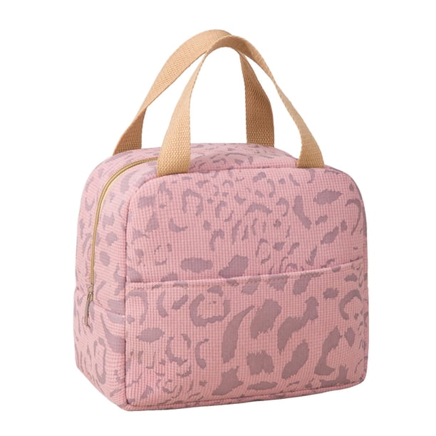 Lindo almuerzo para las mujeres acolchada almuerzo Bolsa Floral Mujeres Lunch Tote con bolsillo frontal Lunch Contenedor Cooler Bolsa para el Trabajo