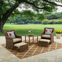 5-Piece Better Homes & Garden Hawthorne Park Outdoor Chat Set with Beige Cushions