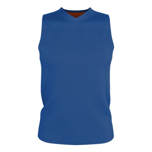 Alleson Athletic B54285733 Blank Reversible Game Jersey, Royal & Orange - Small