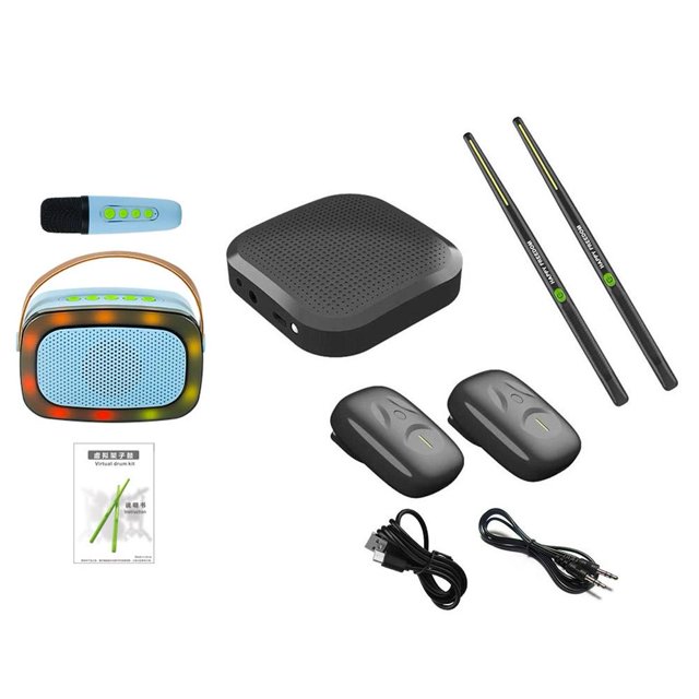 FLKWOP Drum Stand Intelligent Electronic Sensory Portable Percussion Instrument For Beginners Connection Bluetooth Students
