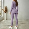 thumbnail image 7 of Lyrehush Womens Casual Matching Sets Fitted Leggings Ribbed Knit Stretchy V Neck Tunics Activewear 2 Piece Lounge Set, 7 of 7