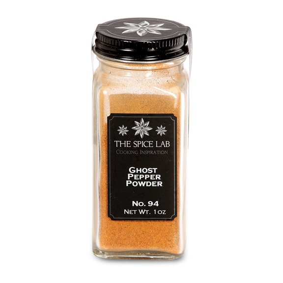 The Spice Lab Ghost Pepper Powder - Kosher Gluten-Free Non-GMO All Natural Hot Peppers - Makes Excellent Hot Sauce and Chili Powder - French Jar - No. 94