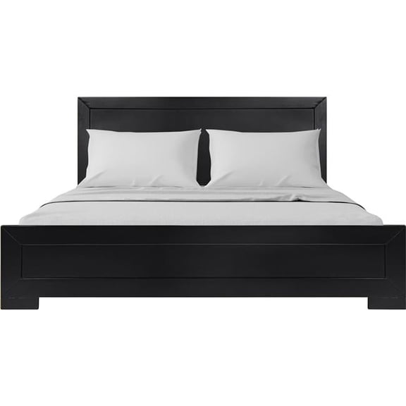 79.19 in. Oxford King Size Platform Bed, Black
