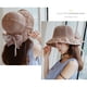 thumbnail image 5 of Qarigey Sombrero de paja gorra con lazo hecho a mano tejido hueco mujer cinta sombrilla accesorios de verano Sombreros De color caqui, 5 of 6