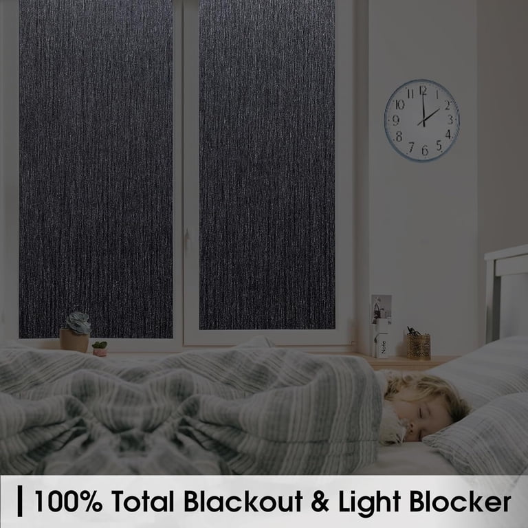Blackout Window Film, 19.7 x 78.7 Inches, Black photo 4