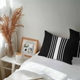 thumbnail image 6 of Lumbar Pillow Covers 20x12 Inch Set of 2, Black White Stripe Waterproof Outdoor Pillow Covers, Modern Rustic Vertical Striped Decorative Cushion Pillowcases for Couch, Sofa, Bed, Garden, Patio, 6 of 9