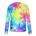 thumbnail image 4 of Awdenio Shirts for Men Tie Dye Print Graphic T Shirt Long Sleeve Spring T-Shirt Novelty Casual Tee, 4 of 5