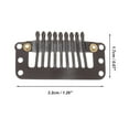 thumbnail image 3 of Unique Bargains 20 Pcs 9-Teeth Snap Wig Hair Clips for Hair Extension Brown, 3 of 5