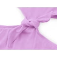 thumbnail image 4 of Serdomi Big Girls Purple One Piece Swimsuit - High Waisted Cutout Cross Back Adjustable Straps Bathing Suit Size 16, 4 of 7