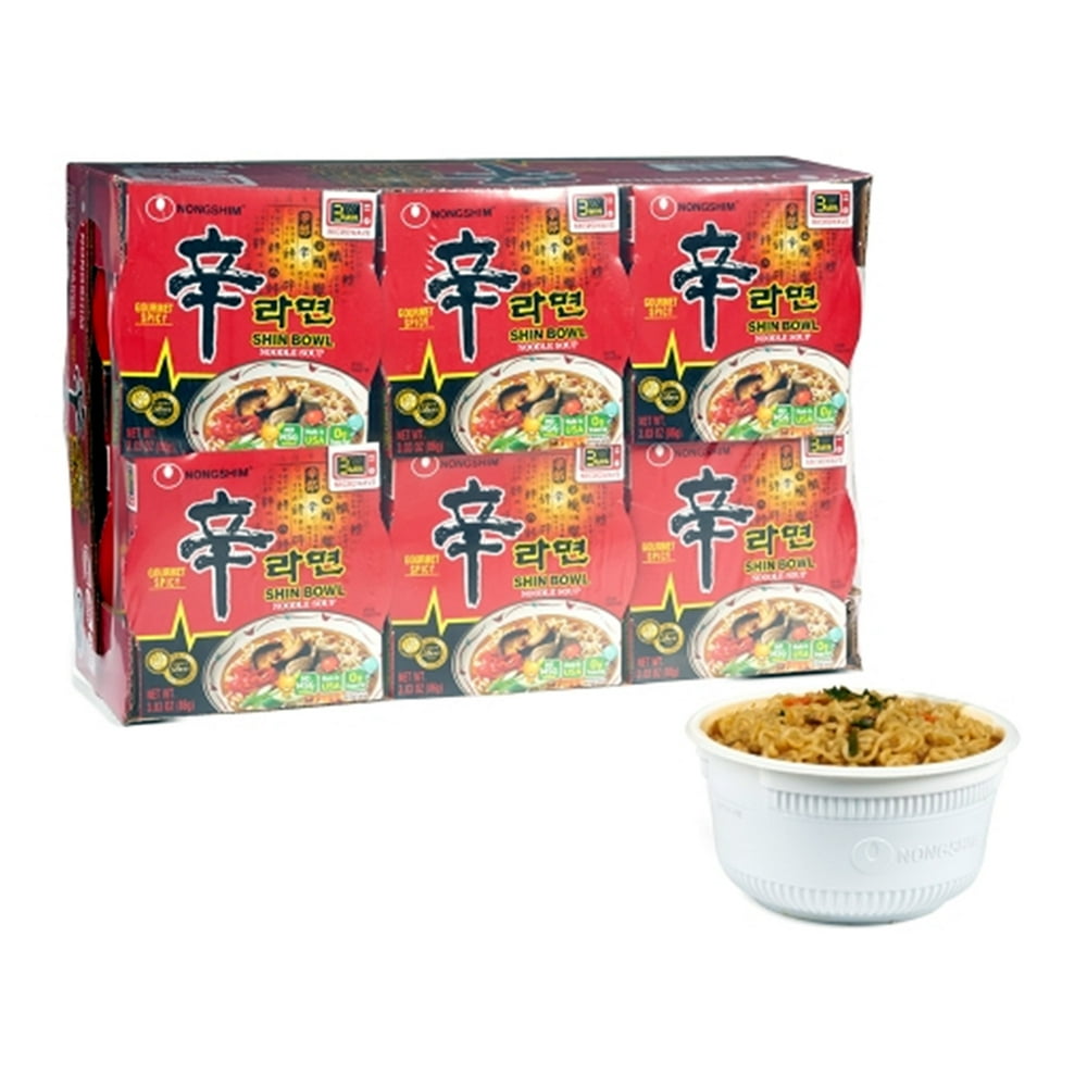 NongShim Shin Bowl Noodle Soup Gourmet Spicy 3.03 Ounce (Pack of 12