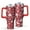 Red Christmas Tree, variant on Red Christmas Text and Snowflake Pattern Tumbler with Handle and Lid,40oz Double Wall Vacuum Insulated Tumbler,Cups Gift for Women and Men