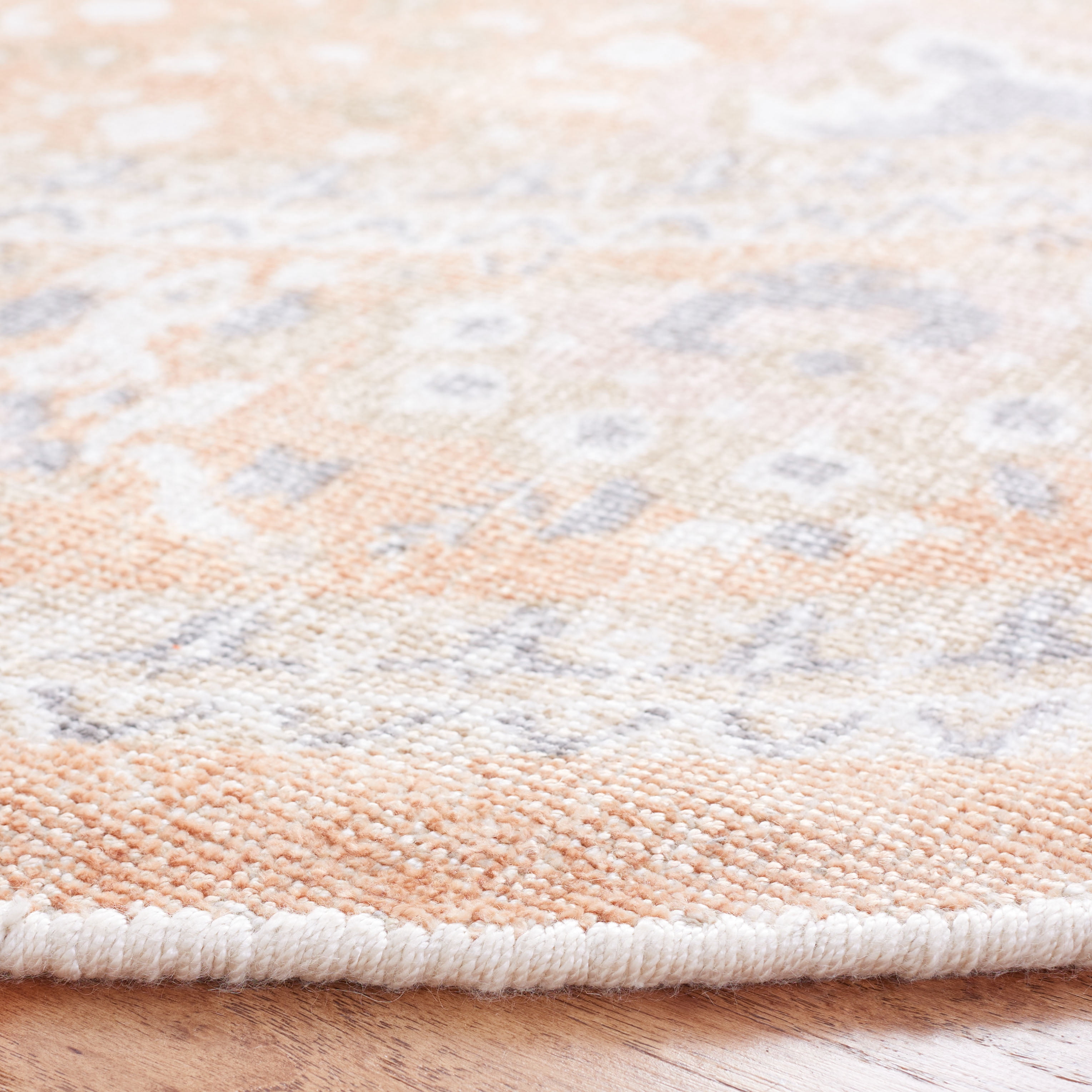 SAFAVIEH Restoration Vintage Beth Medallion Area Rug, Rust/Orange, 6' x 6' Round