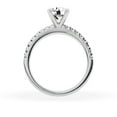 thumbnail image 3 of Unique Moments 1.50 Ct Diamond Solitaire With Accents Round Engagement Ring 10k White Gold, 3 of 6