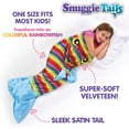 thumbnail image 3 of Snuggie Tails Rainbow Fish Blanket For Kids, 3 of 4