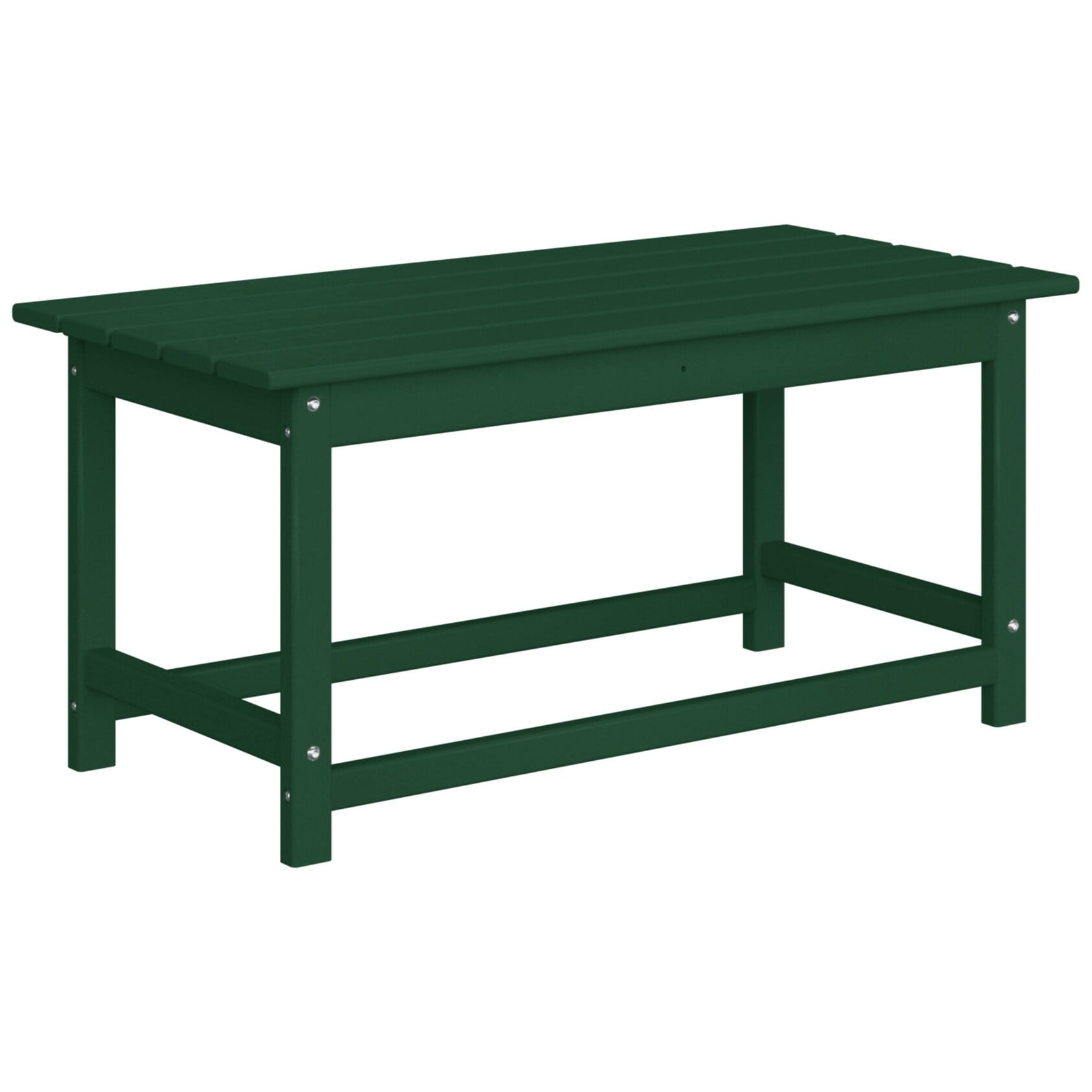 Westin Outdoor 35" Inch Adirondack Coffee Table for Patio Backyard UV Weather Resistant HDPE Plastic, Dark Green