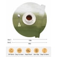 thumbnail image 6 of 15 Inch Round Placemats Set of 6, Sage Green Ombre Non Slip Heat Insulation PP Table Mats, Modern Abstract Art Texture Washable Place Mats for Kitchen Dining Party Table Decor, 6 of 7