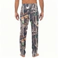 thumbnail image 4 of Havenx Camo Pajama Pants for Men Elastic Waist Long Pants Camo Straight-Fit Pajama Bottoms with Pockets Funny Print Soft Lounge Breathable Clothes,Earthy Yellow L, 4 of 7