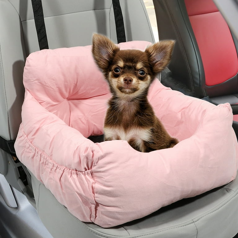 Pink dog shop car seat