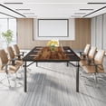 thumbnail image 4 of Tribesigns Conference Table, 78.7" W Meeting Seminar Table, Large Rectangle Computer Desk, Boardroom Desk, Rustic Brown, 4 of 7