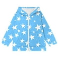 thumbnail image 4 of GigrtiJin Kid's Hoodies Star-Printed Hooded Full Zippper Jacket with Pocket Trendy Casual Athletic Outwear, 4 of 5