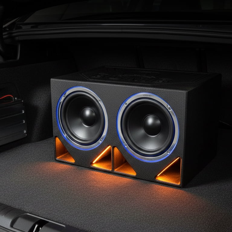 QPower Car Audio Subwoofer, Dual 12