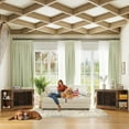 thumbnail image 4 of Corner Dog Crate Furniture, Akaber 55 Inch Wooden Pet Kennel with 4 Storage Shelves, Heavy Duty End Table for Small Medium Dogs, Indoor Decorative Dog Crate, Brown, 4 of 8