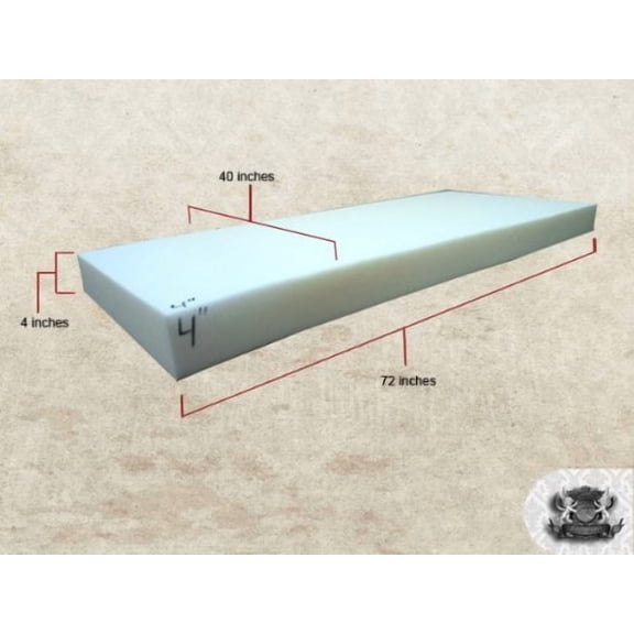 Foam Sheet Upholstery Medium Density 4" x 40" x 72"
