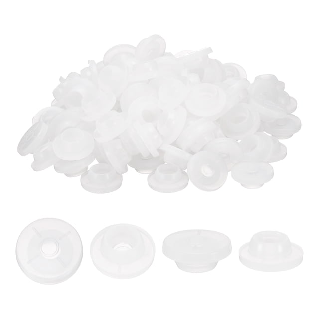 Tapones de goma Uxcell de 12 mm/0.5" para viales, 200 piezas, tapón de silicona tipo hongo para viales de vidrio y frascos de cultivo de líquidos, blanco