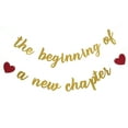 thumbnail image 1 of 1 Set of New Beginning Glitter Banner Party Decoration for Wedding Graduation Retirement, 1 of 7