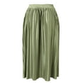 thumbnail image 7 of Sngxgn Women's Basic Versatile Stretchy Flared Casual Mini Skater Skirt(Green,L), 7 of 7