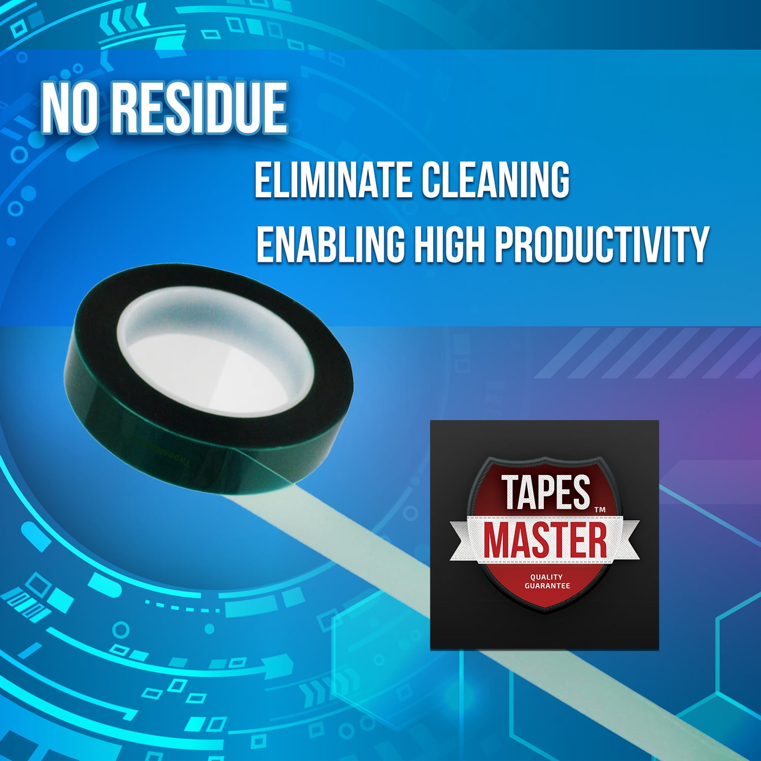 Tapers Master 5" x 72 yds - 2 Mil Green Polyester Powder Coating High Temperature Masking Tape