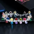 thumbnail image 5 of Gorgeous Round Colorful Cubic Zirconia Dancing Party Bracelets for Women Jewelry, 5 of 8