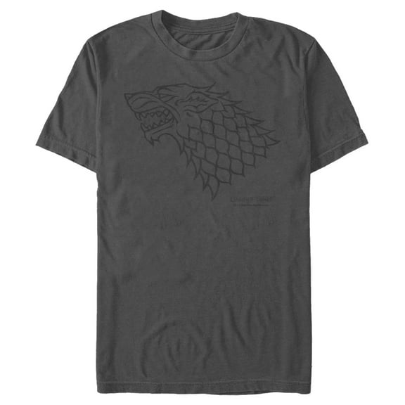 Men's Game of Thrones House Stark Direwolf Graphic Tee Charcoal Large