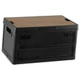 thumbnail image 4 of Bolsa organizadora para maletero de coche, contenedor plegable para acampar al aire libre con caja de madera negro 55L, 4 of 9